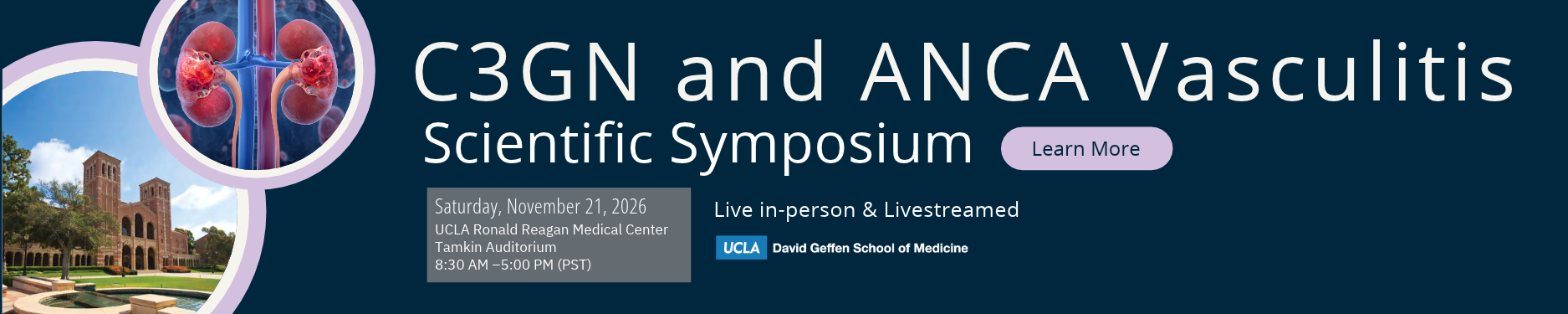 C3GN and ANCA Vasculitis Scientific Symposium Banner